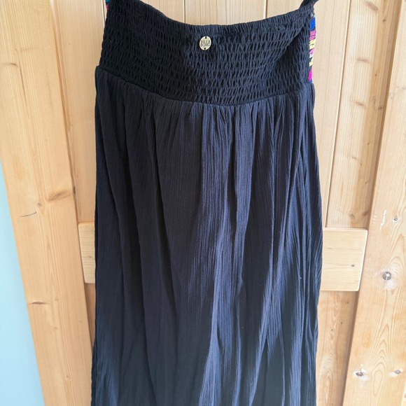 Billabong Womens Black High Low Dress Embroidered Strapless Boho Size Large NEW - Picture 11 of 16